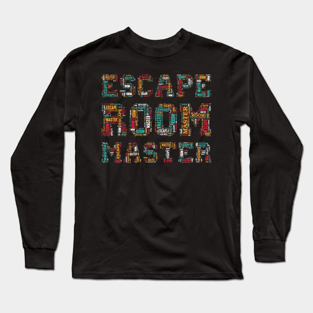 Escape Room Master Puzzle Game Escaping Crew Team print Long Sleeve T-Shirt by theodoros20